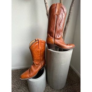 FRYE WOMENS BILLY PULL ON BOOTS COGNAC-SIZE 7B